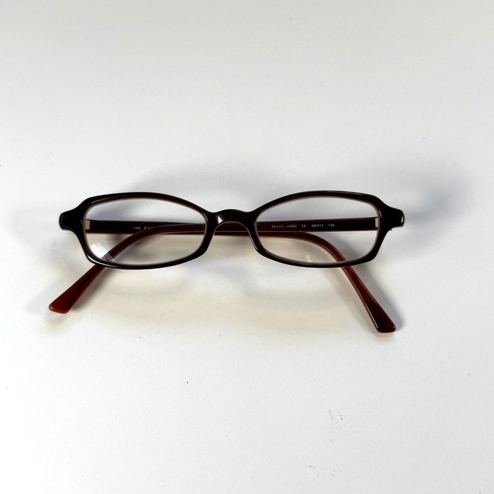 Calvin Klein 655 042 Eyeglasses Frame Only 48-17-140 Two-Tone Brown Made Japan
